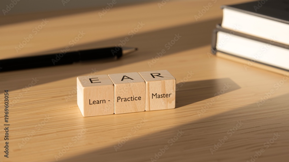 Obraz premium Wooden Blocks EAR Learn Practice Master