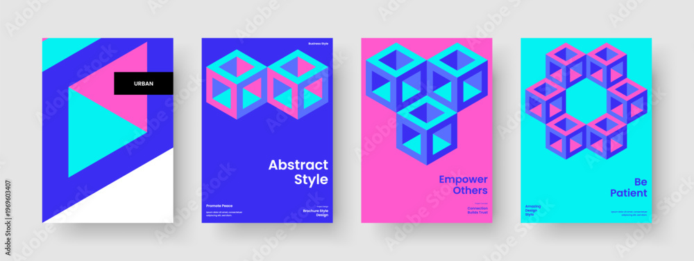 Fototapeta premium Abstract Business Presentation Layout. Creative Flyer Design. Geometric Background Template. Poster. Book Cover. Brochure. Report. Banner. Pamphlet. Leaflet. Handbill. Brand Identity. Advertising