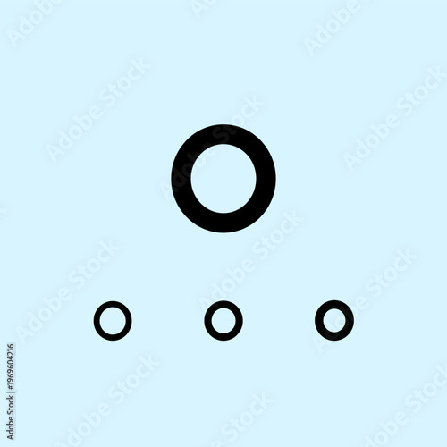 Number 0, digital numeral zero, including set of four different cyber numbers, semi bold, bold, black, vector illustration 10EPS