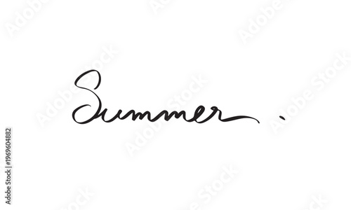 summer season time beach happy vacation sea trip promotion font text calligraphy hand written lettering script black color object summer season time june july month tropical beach banner summer hello