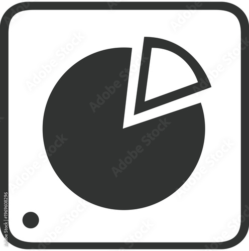 Minimal Pie chart Icon or Micro Partioning Icon