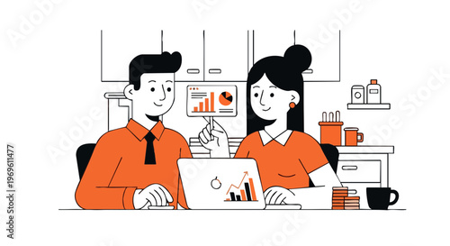 Young couple managing personal finances and budget planning at home