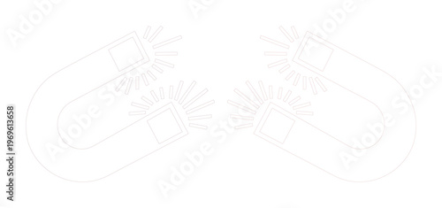 Magnetic Attraction Vector Icon Set, Modern Minimalist Magnet Symbol, Business Marketing Engagement Concept, Digital Lead Generation Graphic Element