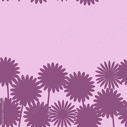 pink background with flowers
