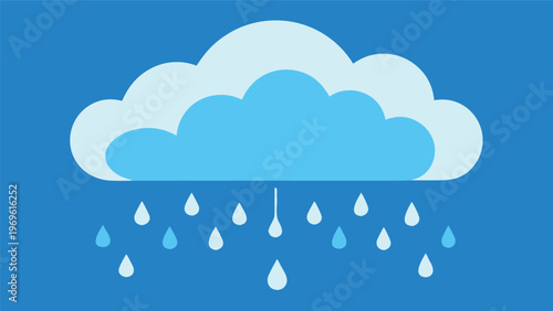 Cloud brings rain over a clear background during daytime