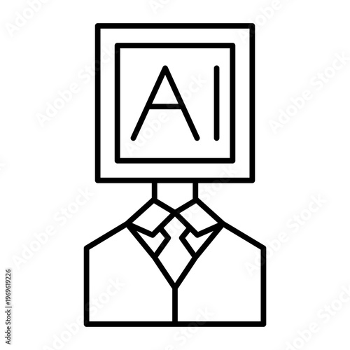 AI Agent Assistant Technology Icon