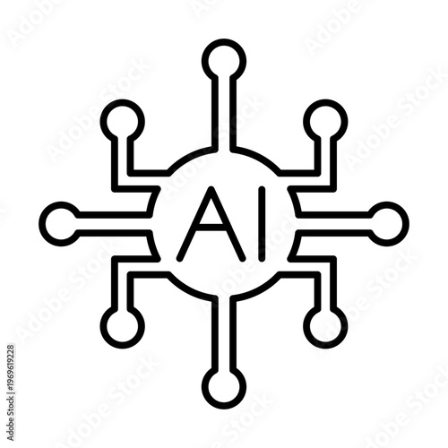 AI Agent Assistant Technology Icon