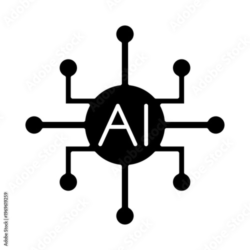 AI Agent Assistant Technology Icon