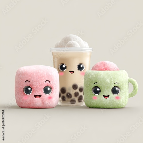 Playful Dessert-Inspired Toy Visual with Luminous Dairy Elements – Generative AI Art for Inclusive Digital Wellness Campaigns