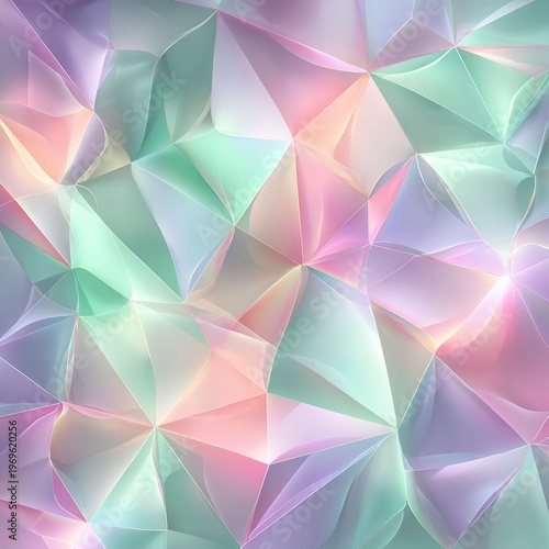 Radiant Blue and Pink Triangular Pattern Composition – Immersive Visual for Generative AI Branding and Digital Wellness Campaigns