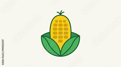 Stylized Corn Cob Icon