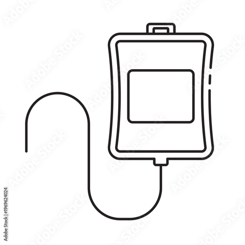 Medical IV Drip Bag Icon