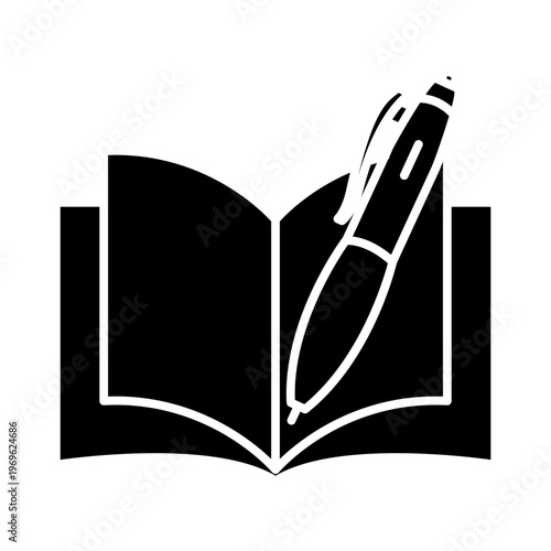 Open book and pen icon