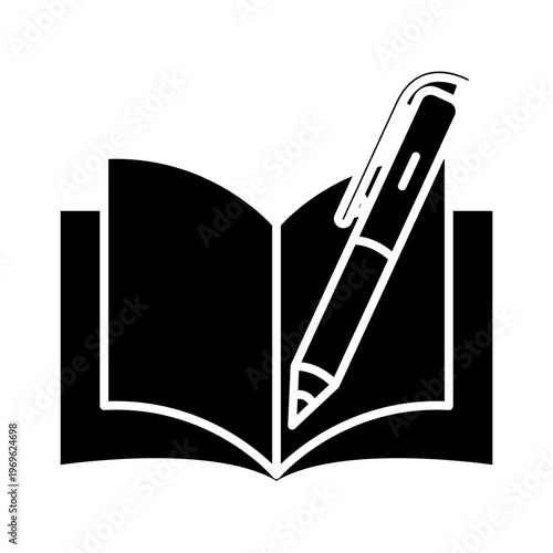 Open book and pen icon