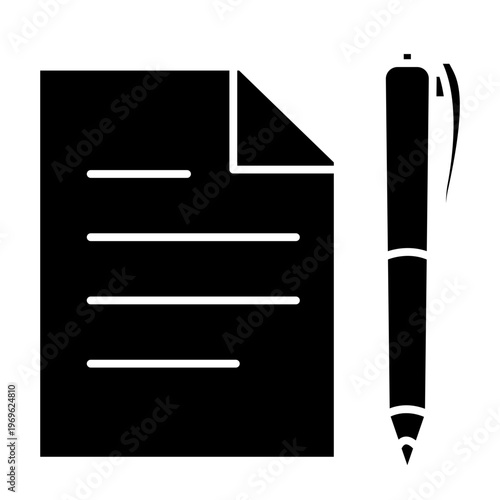 Paper and pen icon