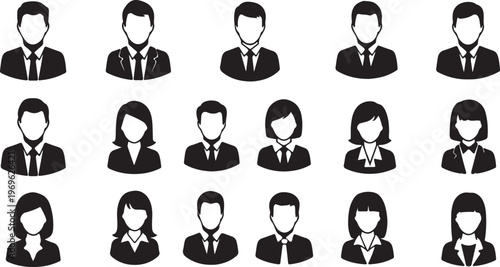 Businessman Icon. professional business man or company employee worker. corporate member profile avatar of male person logo symbol. office owner or ceo consultant vector. businessman in suit boss sign