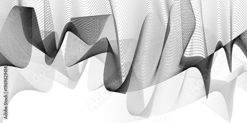 Abstract wave element for design. Digital frequency track equalizer. Stylized line art background. Vector 10