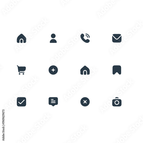 media icons set