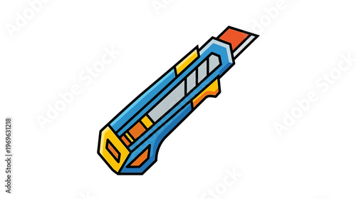 Colorful plastic utility knife tool.
