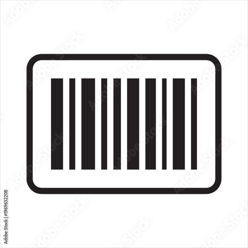Business inventory barcode bar code line art icon for apps and websites