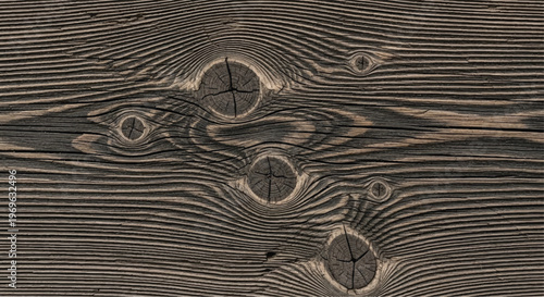 Weathered wood texture with knots and grain pattern on rustic wooden background. Wood texture with natural pattern.