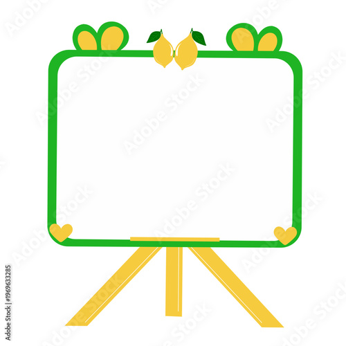 Standing board with lemon ornament 