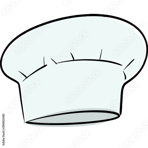 Chef Hat Icon Vector Illustration – Cooking Hat Clipart, Kitchen Symbol, Minimalist Chef Logo Design