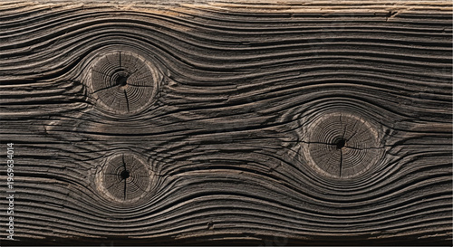 Weathered wood texture with knots and grain pattern on rustic wooden background. Wood texture with natural pattern.