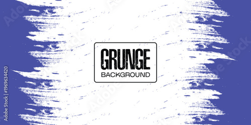 Grunge background with blue and white brush strokes effect