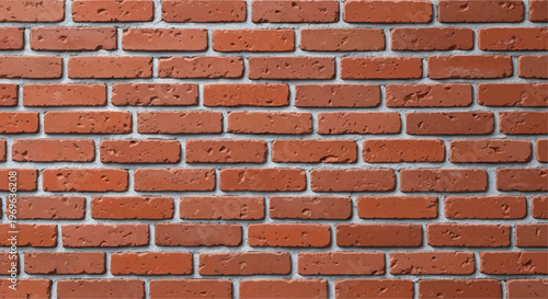 Brick wall background. Realistic brick wall vector illustration with detailed texture. Seamless brick wall.	
