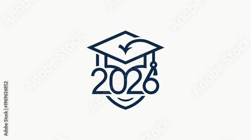 Graduation Badge with the Year 2026