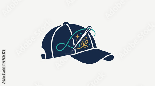 Embroidered Baseball Cap Logo Design