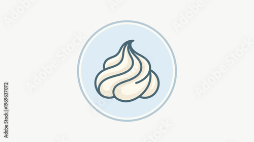 Creamy Whipped Cream Swirl Icon