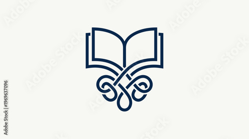 Minimalist Book with Intricate Abstract Knot Design