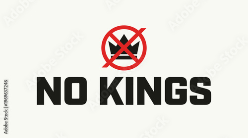 No Kings Political Statement Logo