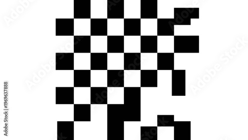 Abstract Chessboard Pattern with Missing Squares.