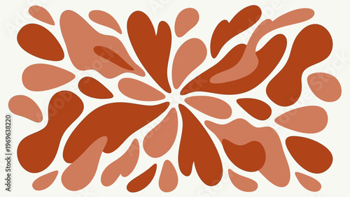 Abstract Organic Shapes Bursting Outwards.