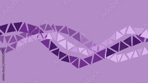 Abstract purple geometric wave pattern with triangles.