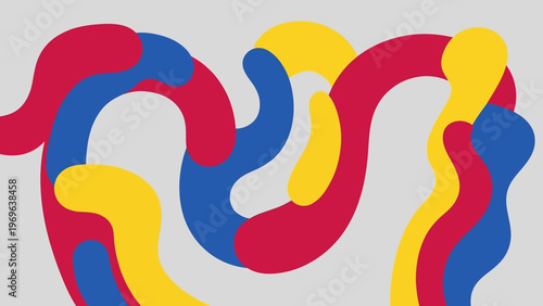 Colorful Abstract Wavy Lines Art.