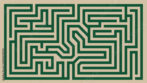 Green maze puzzle design.