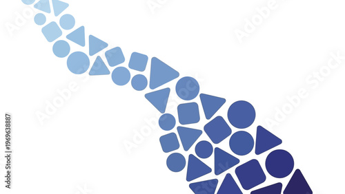 Mosaic blue shapes gradient.