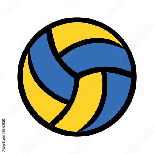 Volleyball Icon Design Flat Image