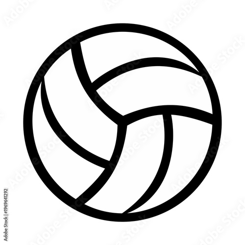 Volleyball Icon Design Flat Image