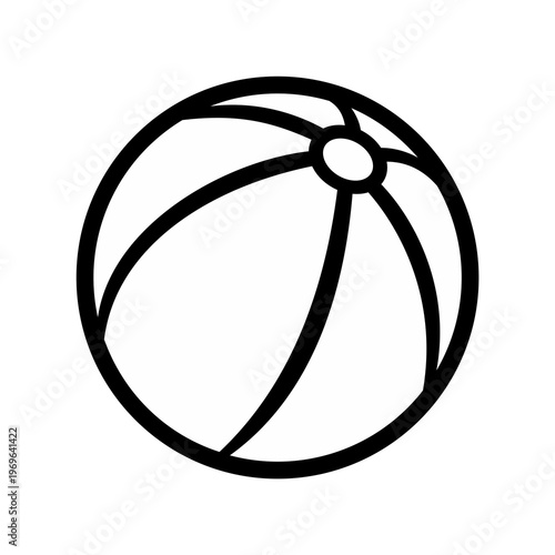 Beachball Icon Design Flat Image