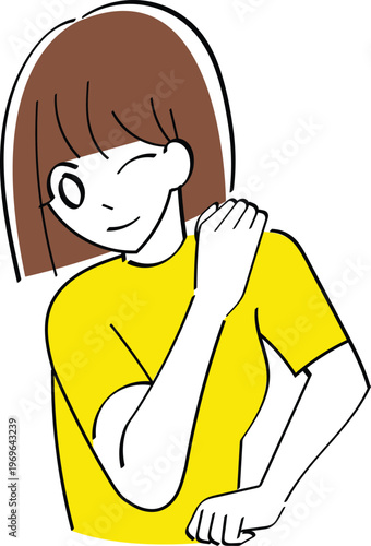 Young Woman Experiencing Shoulder Pain