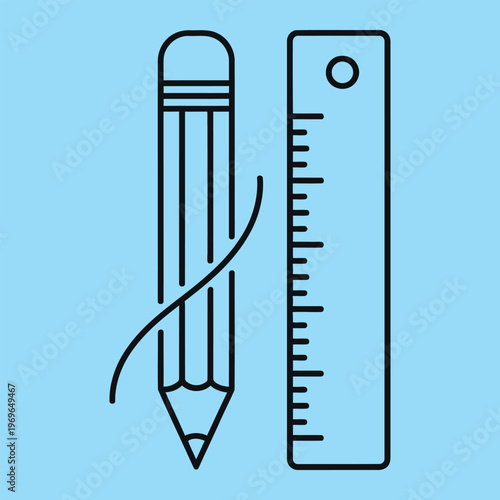 Minimalist line of a shopping bag and clothing hanger minimalist black line white background fashion accessory