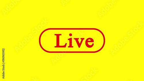 Simple live streaming icon animation on transparent background.
