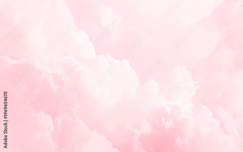 Fototapeta premium Pure Pink Sky with Soft Cloud Texture