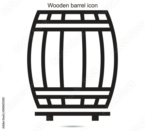 Wooden barrel icon