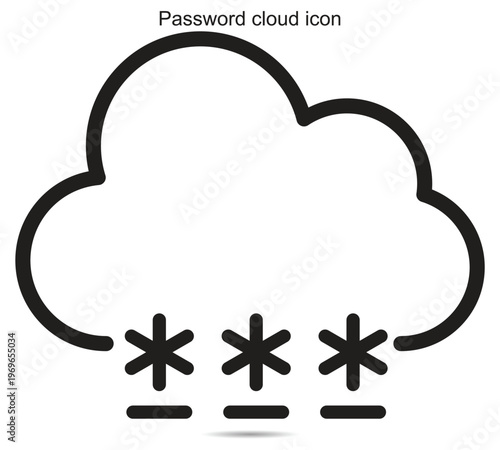 Password cloud icon